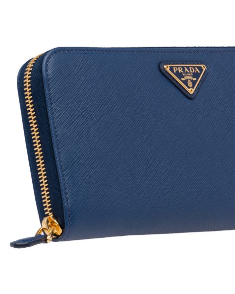 prada saffiano wallet bluette|authentic prada saffiano leather wallet.